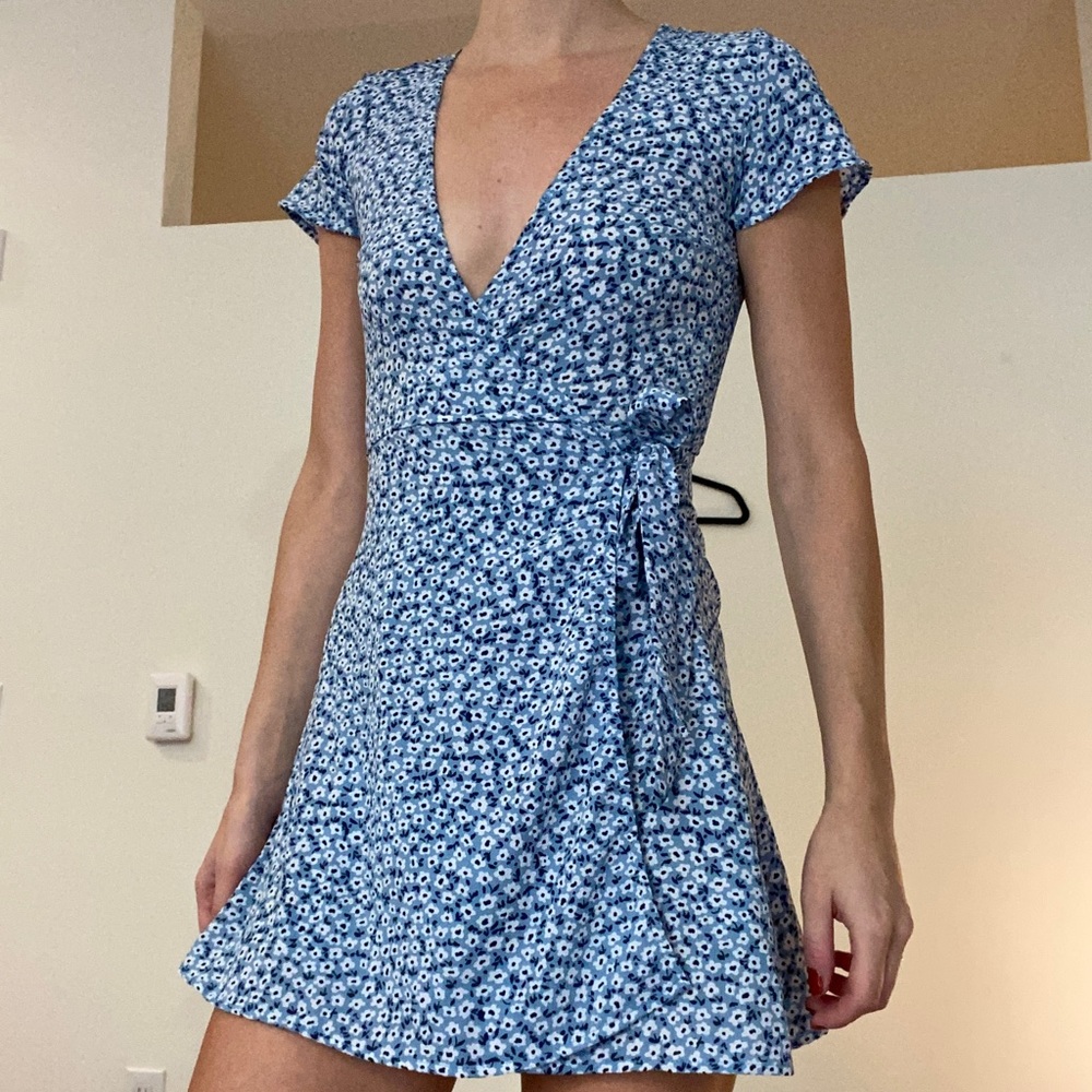 Floral wrap dress